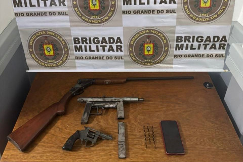 Brigada Militar prende homem por porte ilegal de arma de fogo em Horizontina